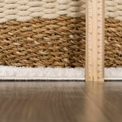 Koume Ivory & Brown Area Rug - Ornate Home