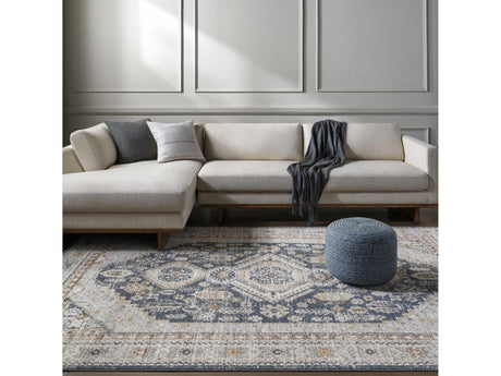 Kouta Beige & Navy Area Rug - Ornate Home