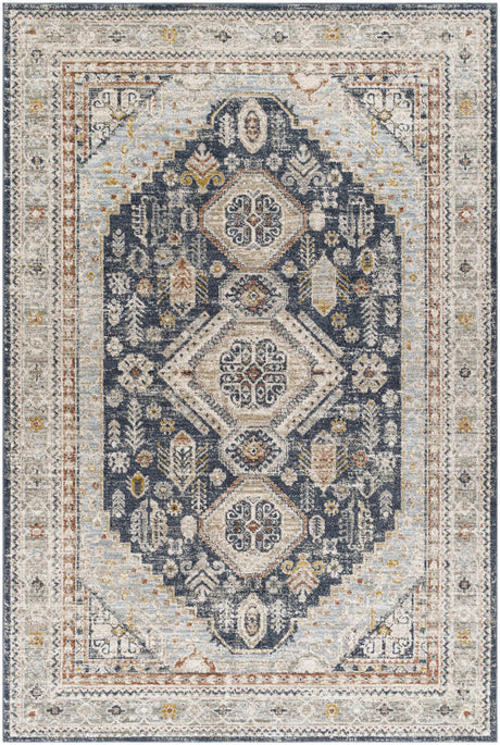 Kouta Beige & Navy Area Rug - Ornate Home