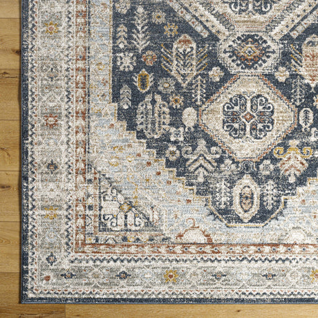 Kouta Beige & Navy Area Rug - Ornate Home