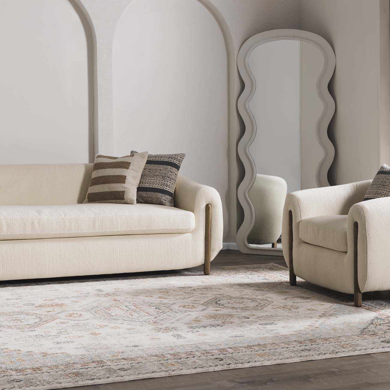 Kouta Cream Area Rug - Ornate Home