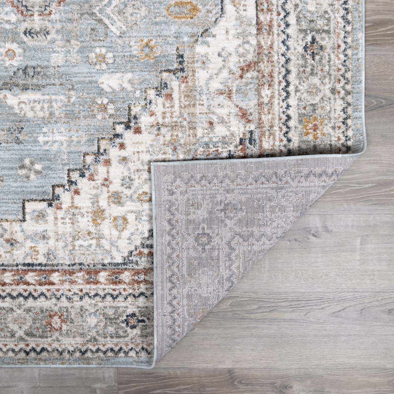 Kouta Gray Blue Area Rug - Ornate Home