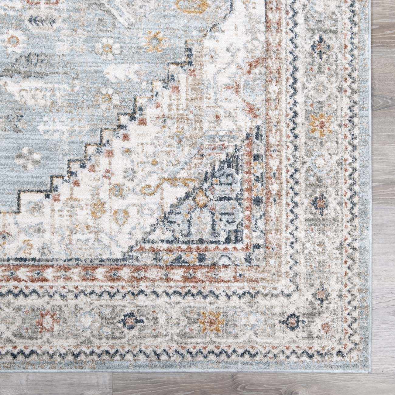 Kouta Gray Blue Area Rug - Ornate Home