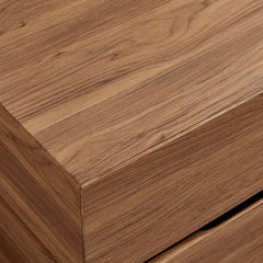 Koval Walnut Floating Pedestal 2-Drawer Nightstand - Ornate Home