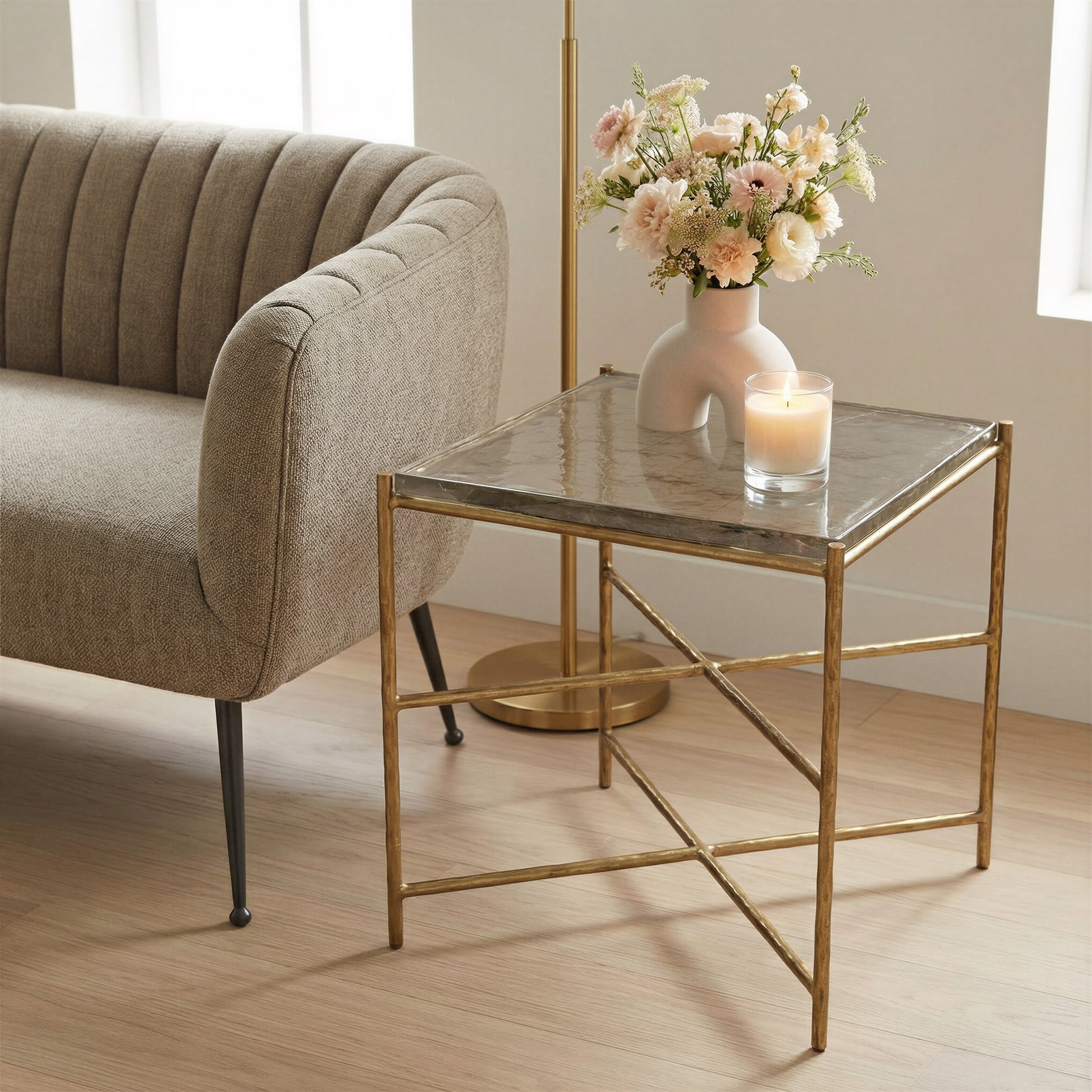 Kove Gold Side Table - Ornate Home