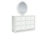 Kozlani White Dresser and Mirror (Online Special Price) - Ornate Home