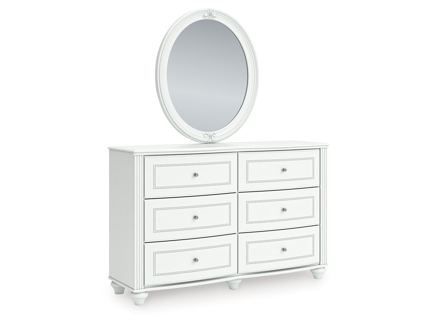 Kozlani White Dresser and Mirror (Online Special Price) - Ornate Home