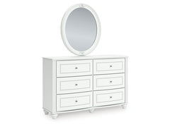 Kozlani White Dresser and Mirror - Ornate Home