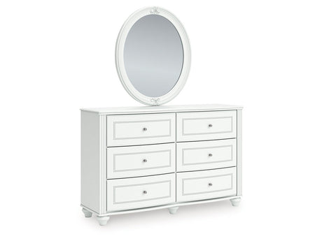 Kozlani White Dresser and Mirror - Ornate Home