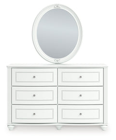Kozlani White Dresser and Mirror - Ornate Home