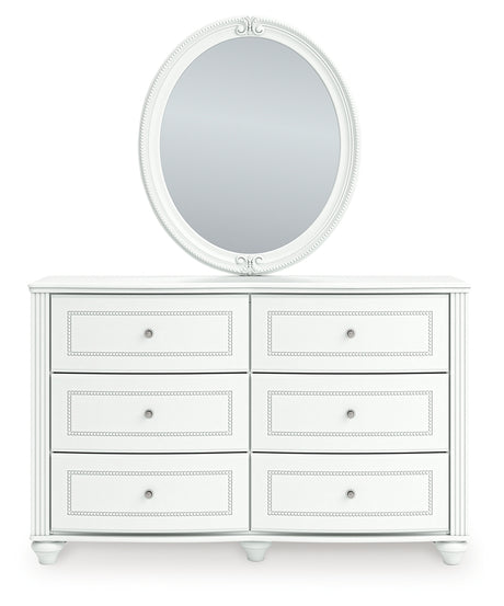 Kozlani White Dresser and Mirror - Ornate Home