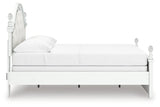 Kozlani White Full Upholstered Panel Bed, Dresser and Mirror (Online Special Price) - Ornate Home
