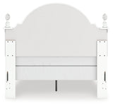 Kozlani White Full Upholstered Panel Bed, Dresser and Mirror (Online Special Price) - Ornate Home
