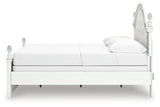 Kozlani White Full Upholstered Panel Bed, Dresser and Mirror (Online Special Price) - Ornate Home