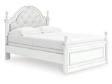 Kozlani White Full Upholstered Panel Bed - Ornate Home