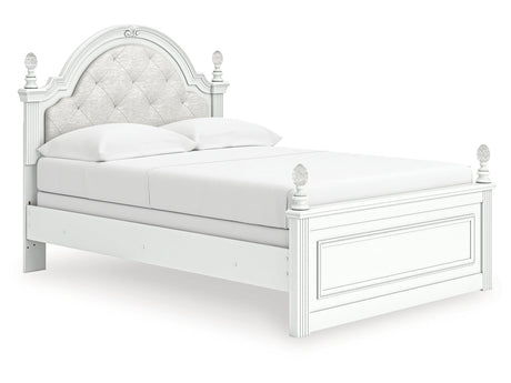 Kozlani White Full Upholstered Panel Bed - Ornate Home
