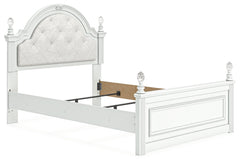 Kozlani White Full Upholstered Panel Bed - Ornate Home