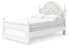 Kozlani White Full Upholstered Panel Bed - Ornate Home