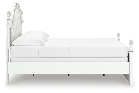 Kozlani White Full Upholstered Panel Bed - Ornate Home