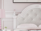 Kozlani White Full Upholstered Panel Bed - Ornate Home