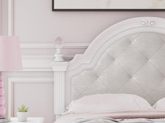 Kozlani White Full Upholstered Panel Bed - Ornate Home