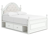 Kozlani White Full Upholstered Panel Storage Bed (Online Special Price) - Ornate Home
