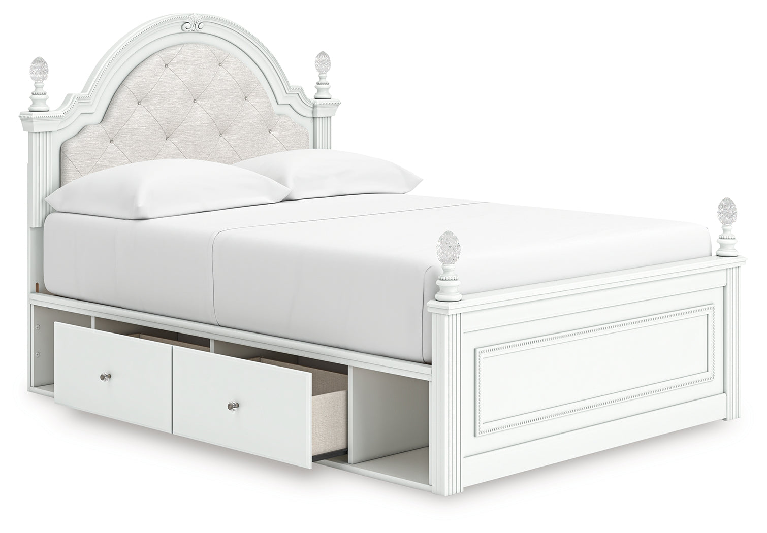 Kozlani White Full Upholstered Panel Storage Bed (Online Special Price) - Ornate Home