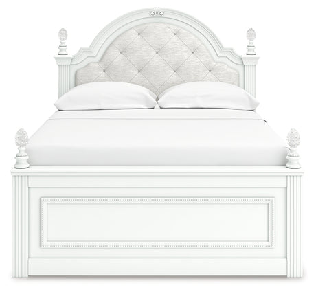 Kozlani White Full Upholstered Panel Storage Bed - Ornate Home