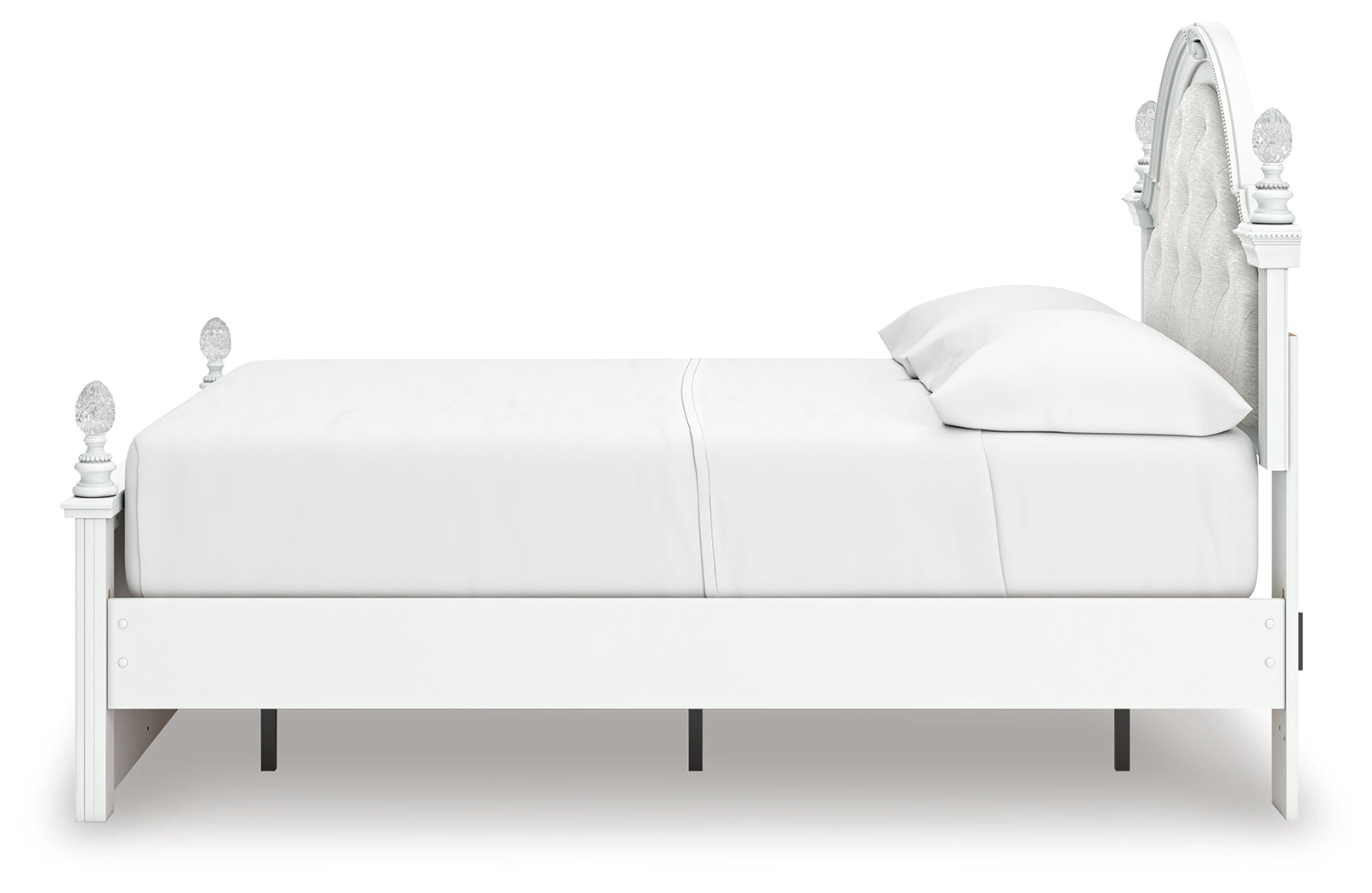 Kozlani White Full Upholstered Panel Storage Bed - Ornate Home