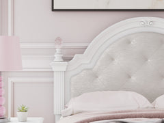 Kozlani White Full Upholstered Panel Storage Bed - Ornate Home