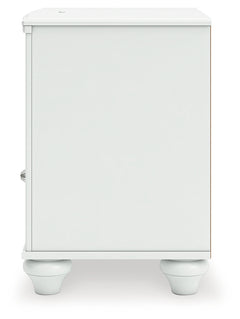Kozlani White One Drawer Night Stand - Ornate Home