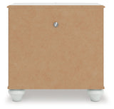 Kozlani White One Drawer Night Stand - Ornate Home