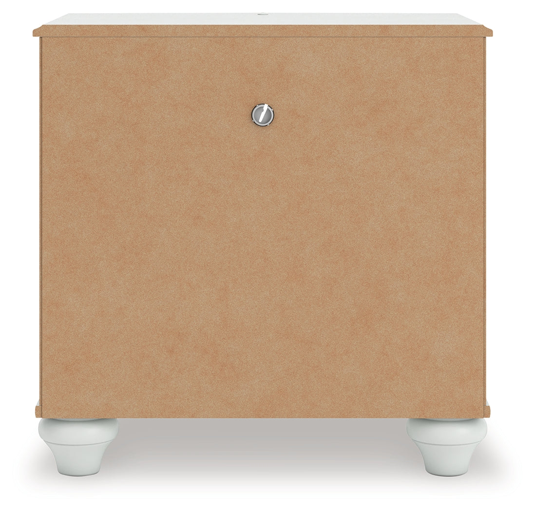 Kozlani White One Drawer Night Stand - Ornate Home