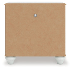 Kozlani White One Drawer Night Stand - Ornate Home