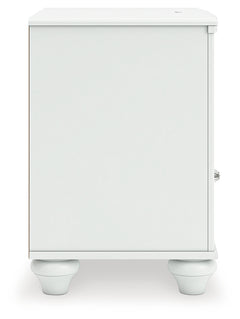 Kozlani White One Drawer Night Stand - Ornate Home