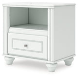 Kozlani White One Drawer Night Stand - Ornate Home
