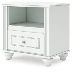 Kozlani White One Drawer Night Stand - Ornate Home