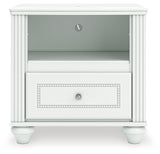 Kozlani White One Drawer Night Stand - Ornate Home