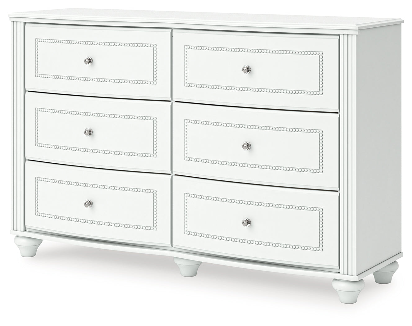 Kozlani White Six Drawer Dresser - Ornate Home