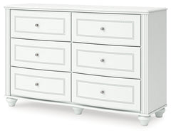 Kozlani White Six Drawer Dresser - Ornate Home