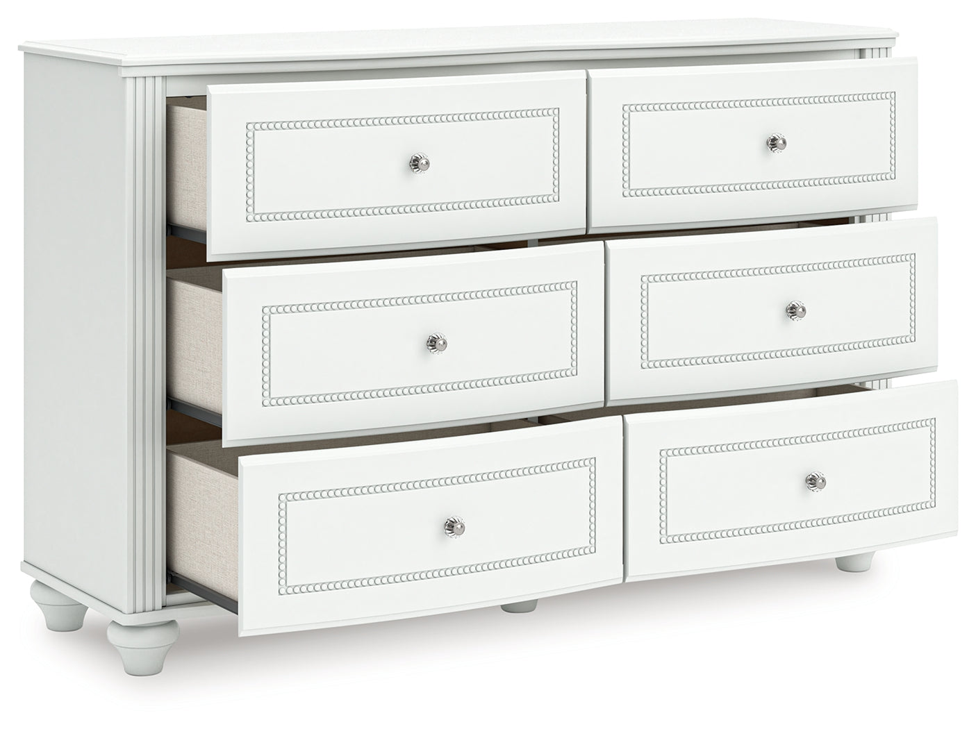 Kozlani White Six Drawer Dresser - Ornate Home