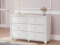 Kozlani White Six Drawer Dresser - Ornate Home