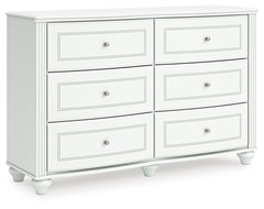 Kozlani White Six Drawer Dresser - Ornate Home