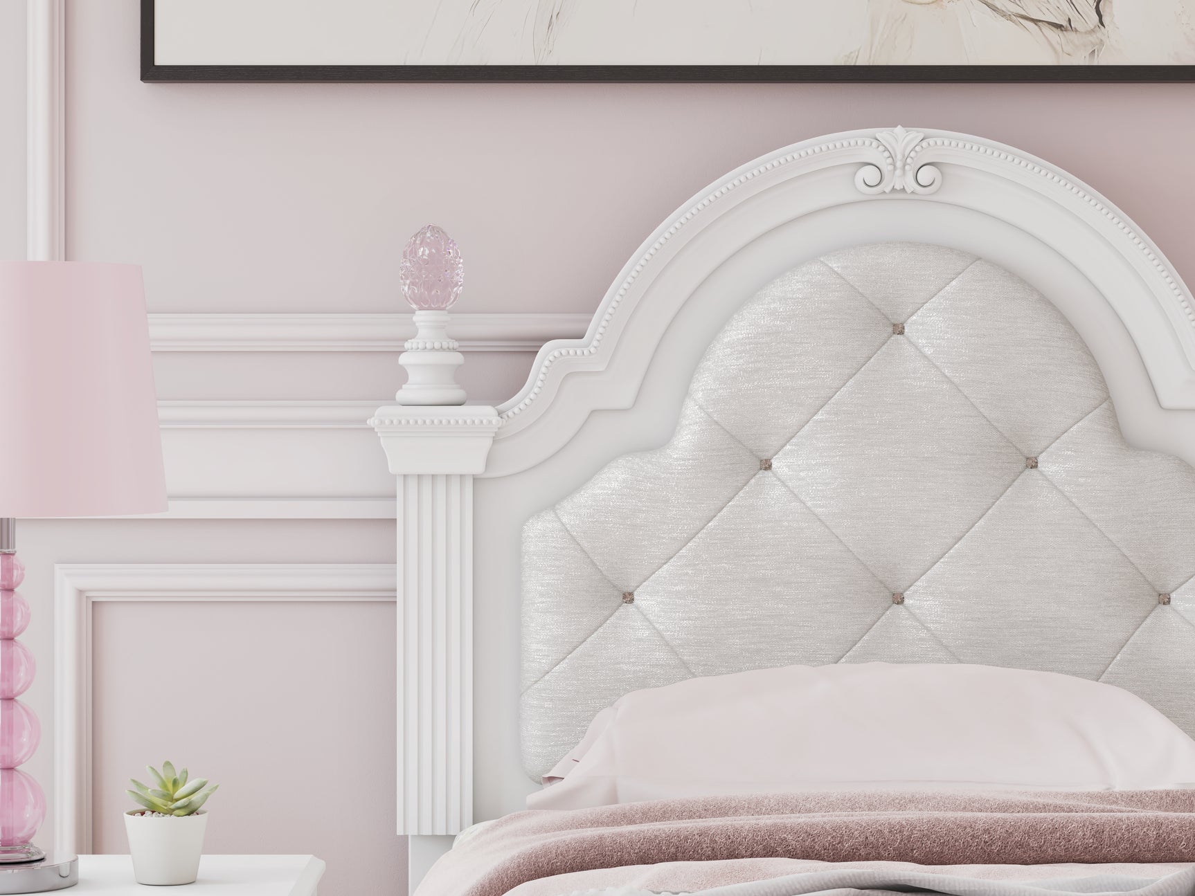 Kozlani White Twin UPH Panel Headboard (Online Special Price) - Ornate Home