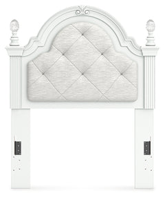 Kozlani White Twin UPH Panel Headboard - Ornate Home