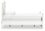 Kozlani White Twin Upholstered Panel Bed, Dresser and Mirror (Online Special Price) - Ornate Home