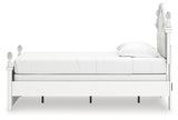 Kozlani White Twin Upholstered Panel Bed, Dresser and Mirror (Online Special Price) - Ornate Home