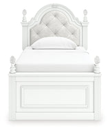 Kozlani White Twin Upholstered Panel Bed (Online Special Price) - Ornate Home
