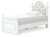 Kozlani White Twin Upholstered Panel Bed (Online Special Price) - Ornate Home