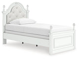 Kozlani White Twin Upholstered Panel Bed - Ornate Home